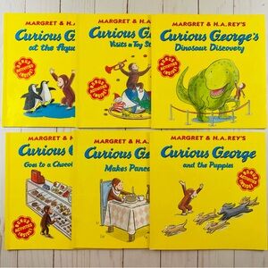 EUC Curious George 6 Book Bundle
